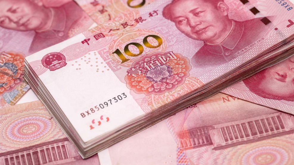 Hong Kong Dollar, Chinese Yuan and US Dollar Banknotes As Currency Peg Intervention From HKMA Continues Into Third Day