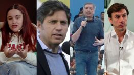 Ofelia Fernández, Axel Kicillof, Máximo Kirchner y Roberto García Moritán