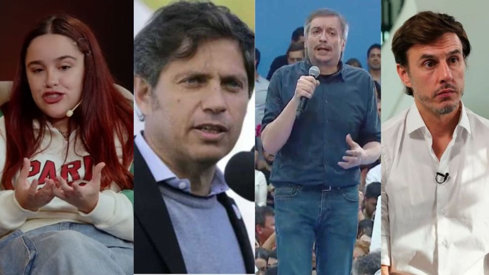 Ofelia Fernández, Axel Kicillof, Máximo Kirchner y Roberto García Moritán