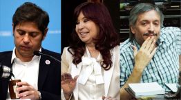 Axel Kicillof, Cristina Kirchner y Máximo Kirchner