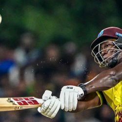 El capitán de las Indias Occidentales, Rovman Powell en el partido internacional de cricket Twenty20 en Dambulla. Foto de Ishara S. KODIKARA / AFP | Foto:AFP