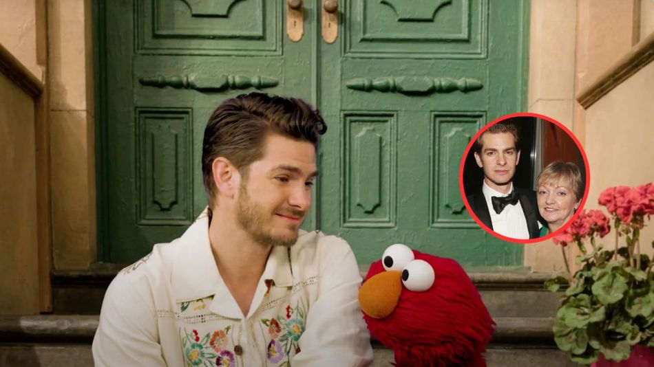 Andrew Garfield y Elmo