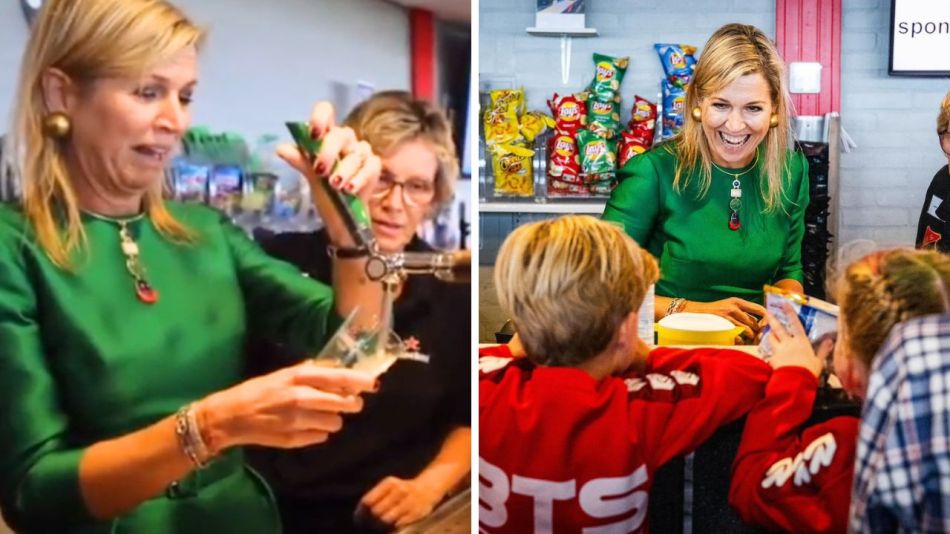 La reina Máxima rompió el protocolo y preparó unos tragos para una reunión