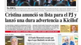 La tapa del Diario PERFIL del sábado 19 de octubre de 2024