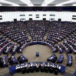 Miembros del Parlamento Europeo durante una sesión plenaria en el Parlamento Europeo en Estrasburgo, este de Francia. Foto de FREDERICK FLORIN / AFP | Foto:AFP