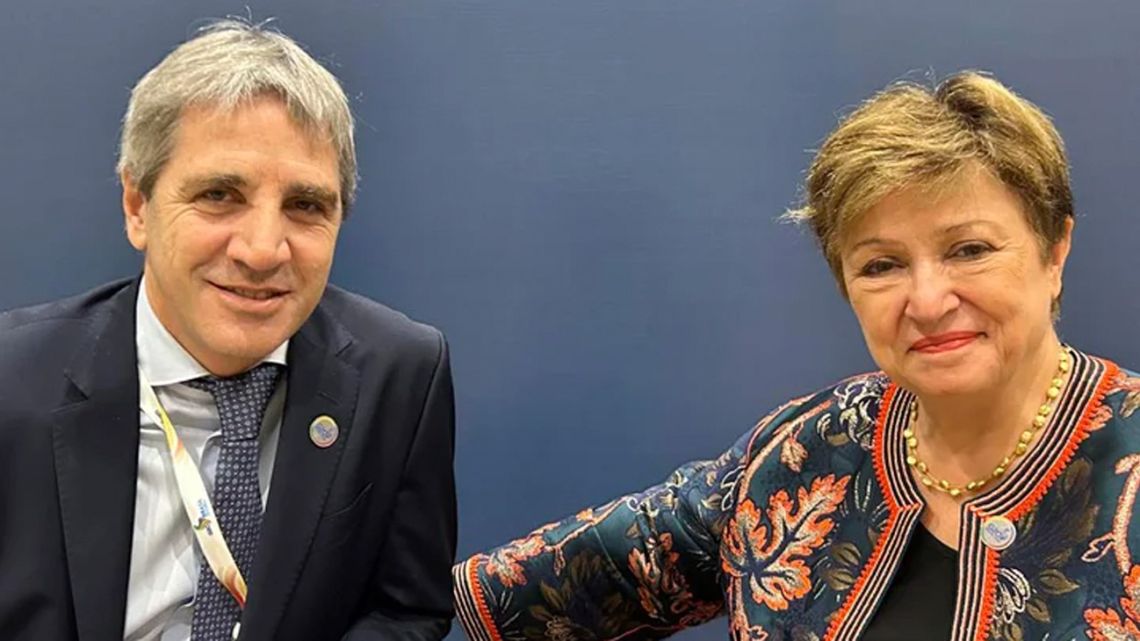 Economy Minister Luis Caputo meets with International Monetary Fund (IMF) Kristalina Georgieva in Washington.