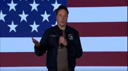 Elon Musk durante un acto de campaña en la ciudad de Lancaster, Pensilvania