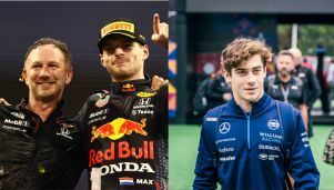 Verstappen Horner y Colapinto