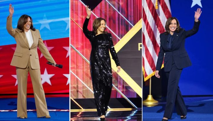 De trajes coloridos a jeans oscuros: qué representan los looks de Kamala Harris en la campaña 