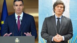 Pedro Sánchez y Javier Milei