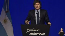 Javier Millei en el aniversario 47 de la Fundación Mediterránea.