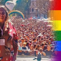 María Rachid at the Pride March in Buenos Aires.