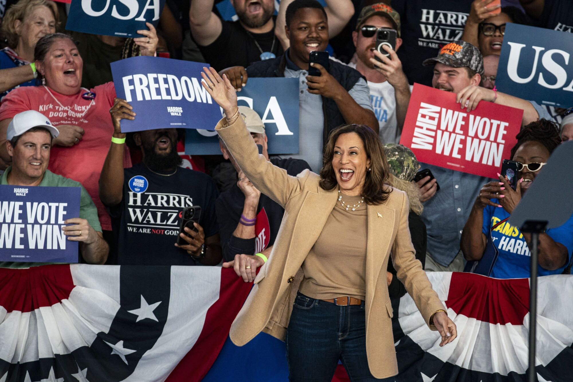 Kamala Harris Campaigns In North Carolina