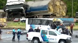 Así quedaron los vehículos tras chocar en Carmen de Areco.