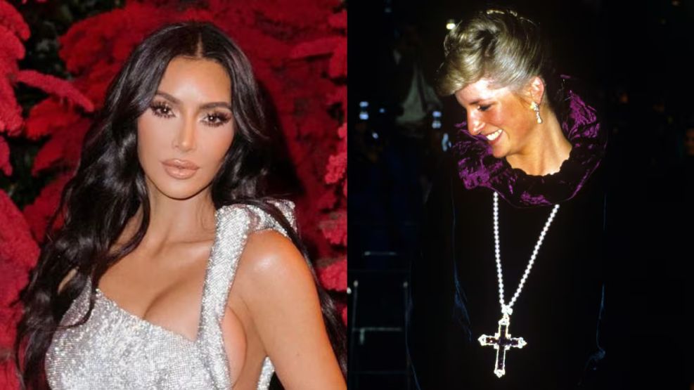 Kim Kardashian revive el legado de Lady Di en la gala Art + Film: la cruz de Attallah vuelve a brillar