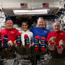 Los cuatro astronautas norteamericanos lograron emitir su voto.