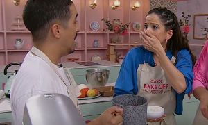 La actitud de Nacho Elizalde con Cande Molfese en Bake Off que generó controversias: “Contaminé a la vegetariana”