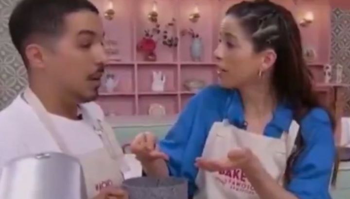 El increíble momento que protagonizaron Nacho Elizalde y Cande Molfese en Bake Off Famosos Argentina: "Contaminé a la vegetariana"