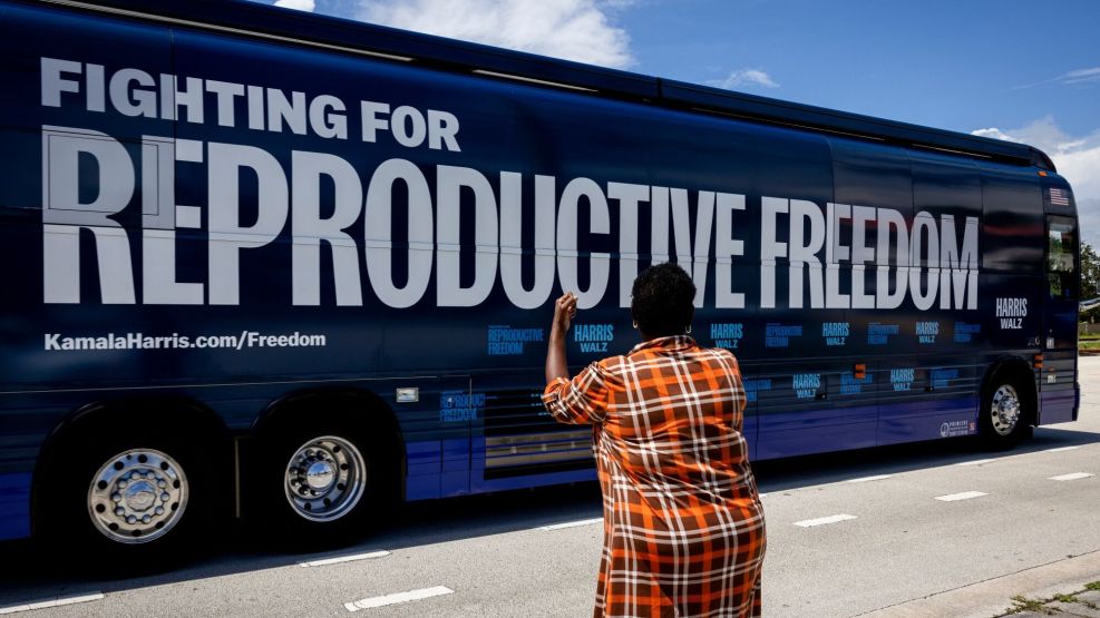 Harris Campaign Kicks Off Reproductive Rights Bus Tour