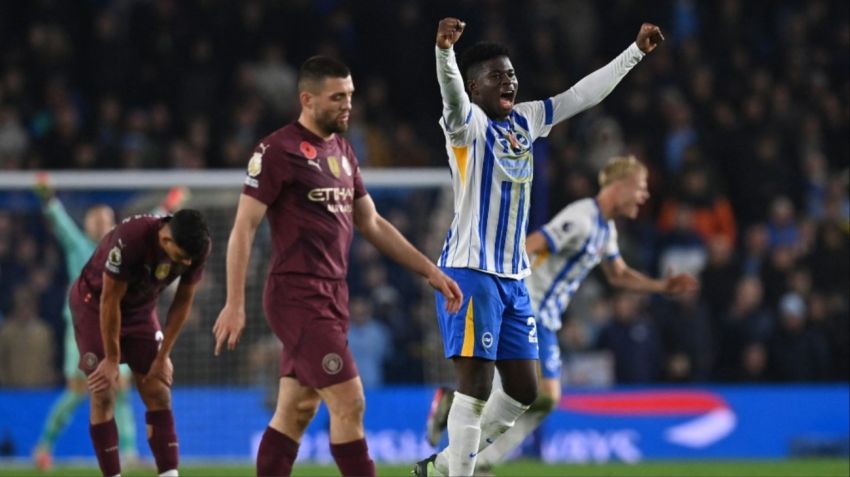 Empezó ganando con gol de Haaland, pero el Brighton se avivó a tiempo y se lo dio vuelta.