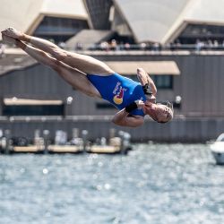 Red Bull Cliff Diving se hizo en Sidney, Australia, en una torre ubicada frente al edificio de la Opera.