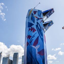 Red Bull Cliff Diving se hizo en Sidney, Australia, en una torre ubicada frente al edificio de la Opera.