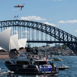 Red Bull Cliff Diving se hizo en Sidney, Australia, en una torre ubicada frente al edificio de la Opera.