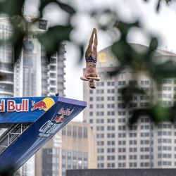 Red Bull Cliff Diving se hizo en Sidney, Australia, en una torre ubicada frente al edificio de la Opera.