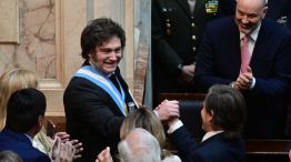 Javier Milei durante la presentación del presupuesto 2025.