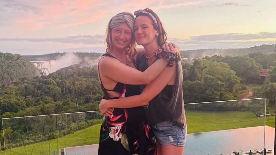 Paula Chaves con Lina, su amiga fallecida.