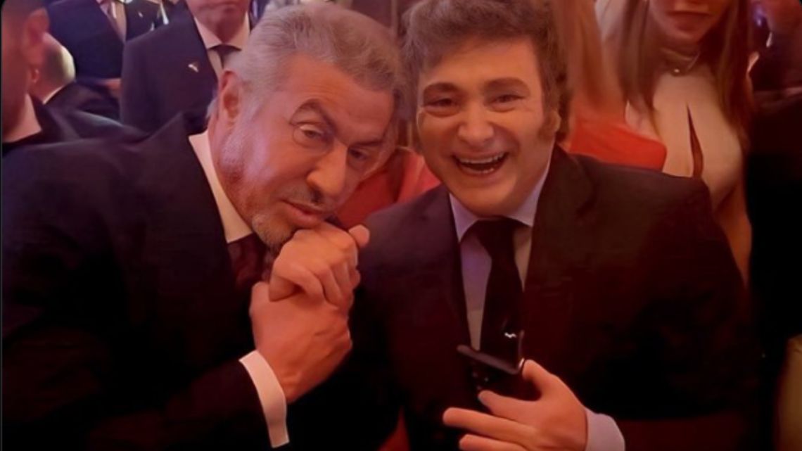 The video of Javier Milei with Sylvester Stallone in Donald Trump’s mansion