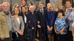 Emmanuel Macron visitó la Iglesia Santa Cruz junto a organismos de DDHH 20241118