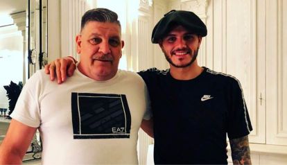 Mauro Icardi junto a su padre, Juan Carlos Icardi