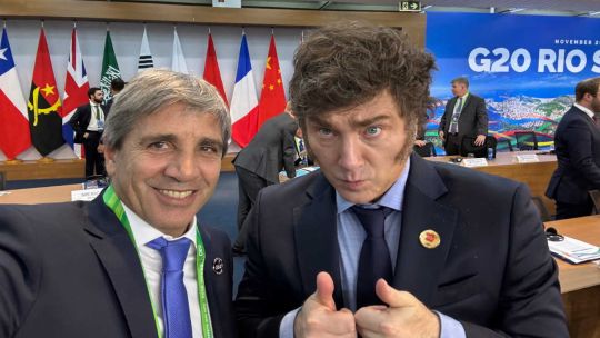 Javier Milei y Luis Caputo en el G20 20241118