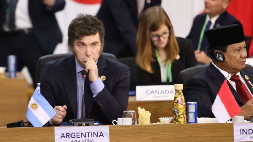 Javier Milei en la cumbre del G20 en Río de Janeiro