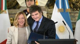 Javier Milei y Giorgia Meloni en Casa Rosada