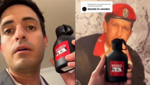 Michelo presentó el perfume "Hugo Chávez"