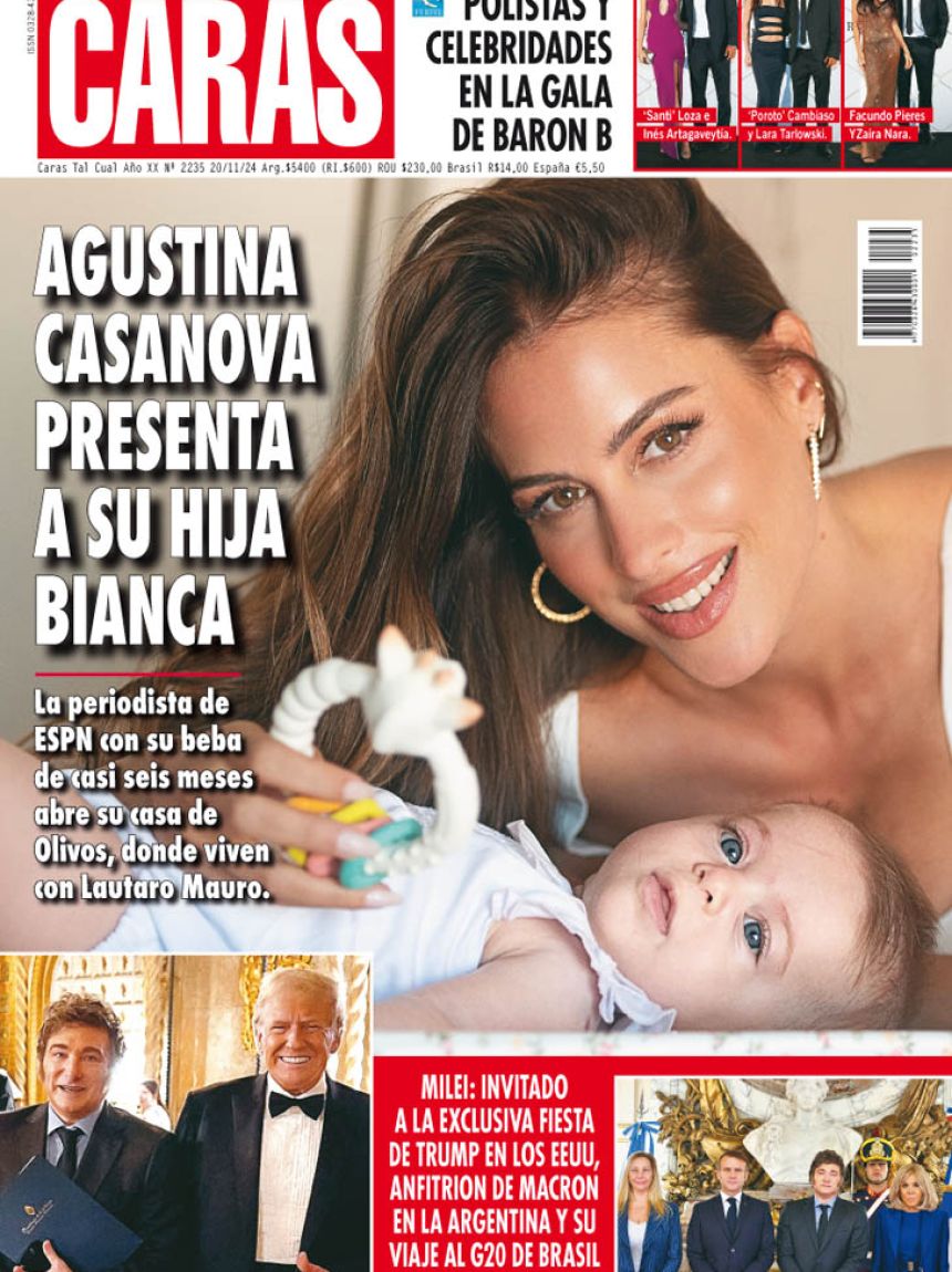 Agustina Casanova presenta a su hija Bianca 