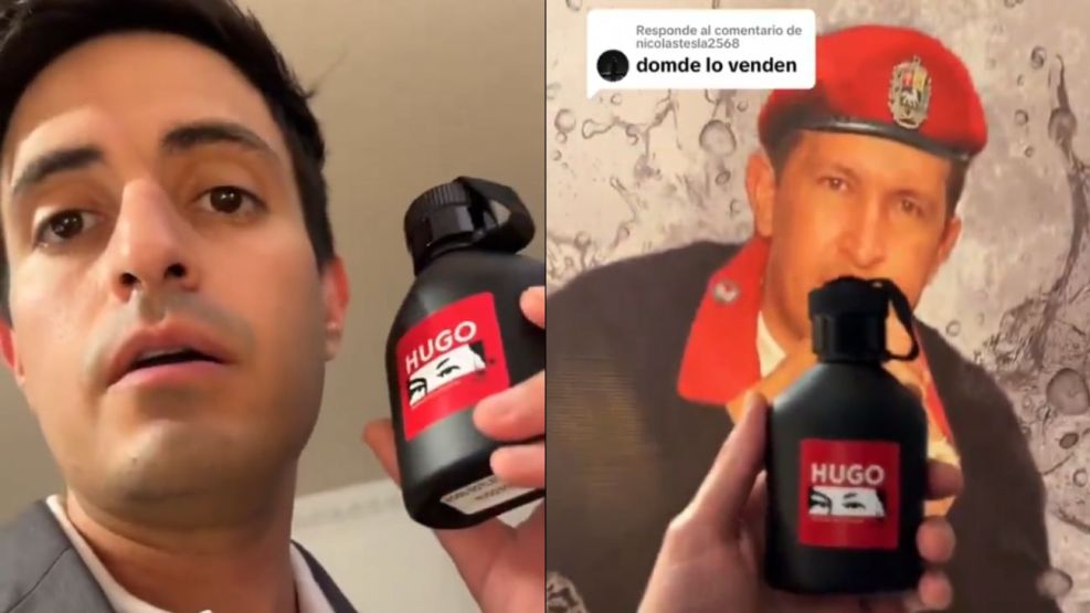 Michelo presentó el perfume "Hugo Chávez"