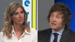 Luciana Geuna y Javier Milei