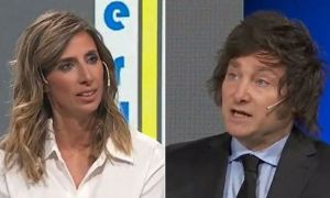 Luciana Geuna y Javier Milei