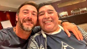 Kily González y Diego Maradona