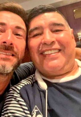 Kily González y Diego Maradona