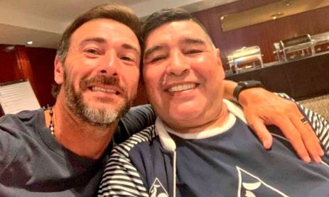 Kily González y Diego Maradona