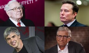 Warren Buffett, Elon Musk, Bill Gates, Larry Page.