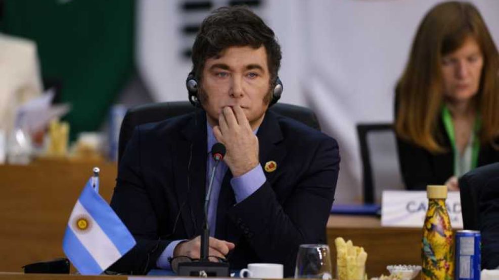 Javier Milei durante el G20