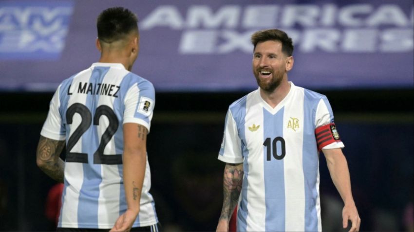 Messi-Lautaro, el tándem de la victoria 1-0 de la Selección sobre Perú. r