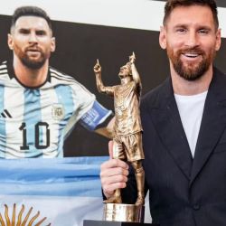 La estatuilla de Messi | Foto:CEDOC