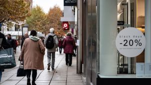 Shoppers in Stuttgart, Germany