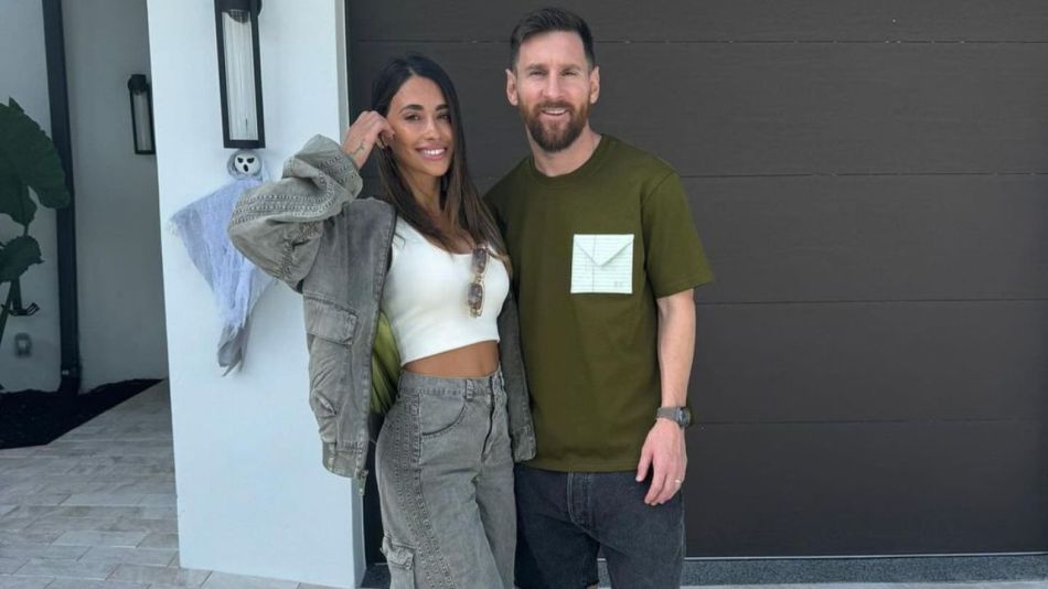 Antonela Roccuzzo y Lionel Messi 